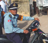 Politie zonder helm