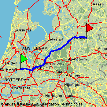 route Woerden-Ommen