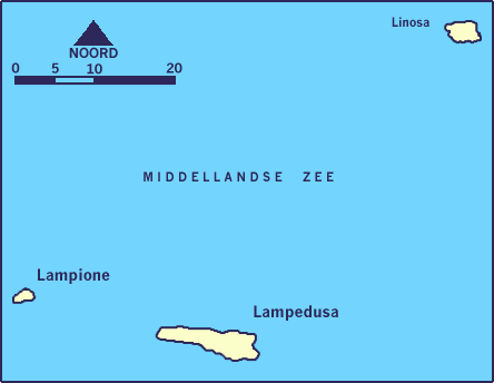overzichtskaart van de pelagische eilanden