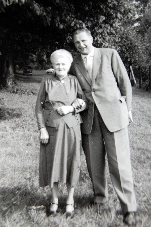 Bert at about 35 with his mother near the Dutch border