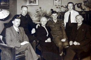Bert in uniform with family