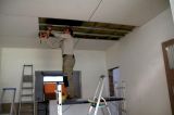Vals plafond van de eetkamer.