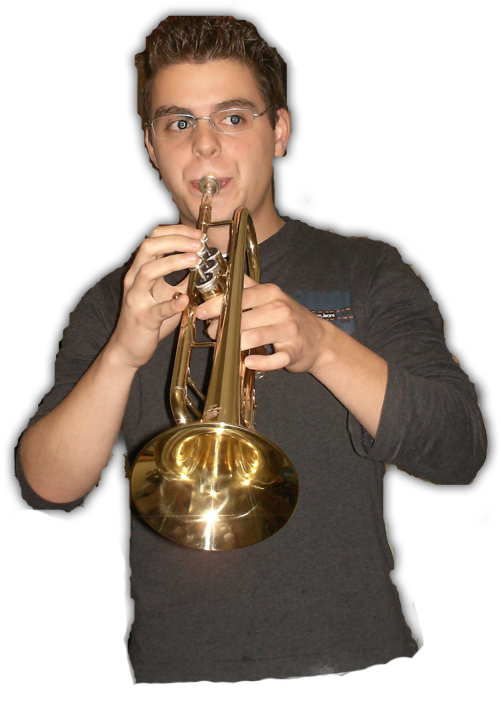 ik met trompet
