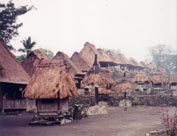 Tussen de hutten staan de voorouder huisjes