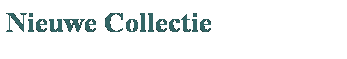 Tekstvak: Nieuwe Collectie
