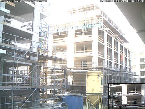 plaatje van een webcam op bouwput