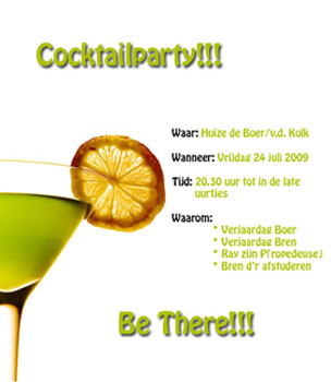 Flyer cocktailparty