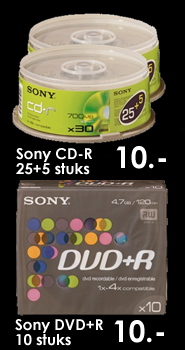CD-R of DVD+R voor maar 10.00