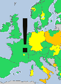 Waarschuwingen Europa