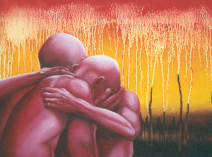 Het verdriet van de wereld/ The world's grief, verkocht/ sold Het formaat is inclusief kader. (Hier niet op de afbeelding te zien) The size is inclusive the panel (not shown on this picture)