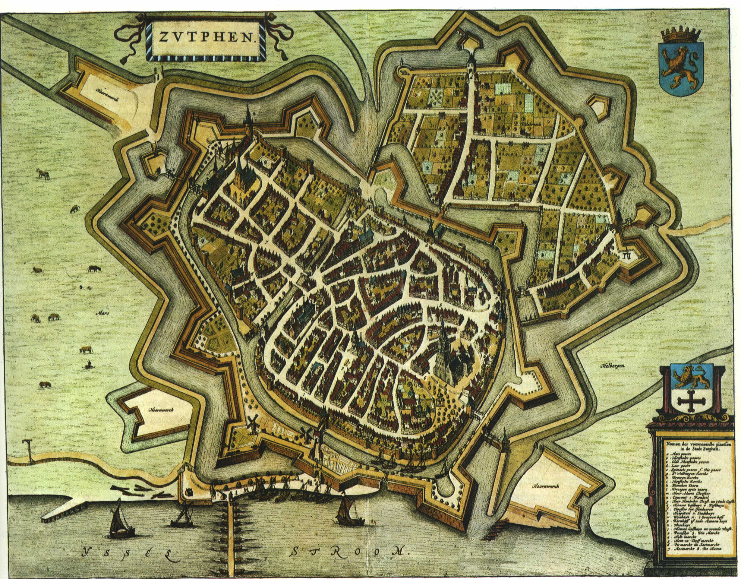 Zutphen stadskaart