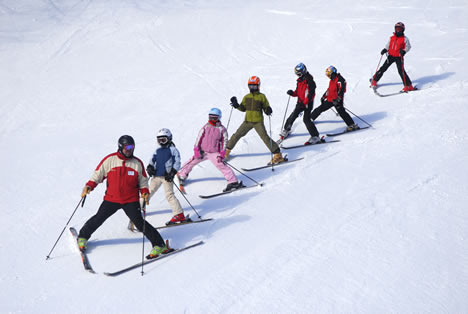 Beginnende ski groep