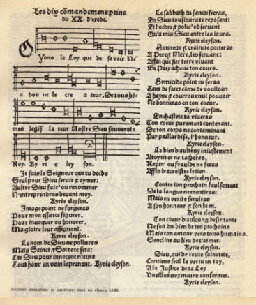 les dix commandements - Strasbourg 1539